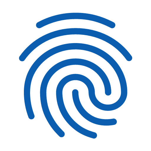 Fingerprint Icon - Blue