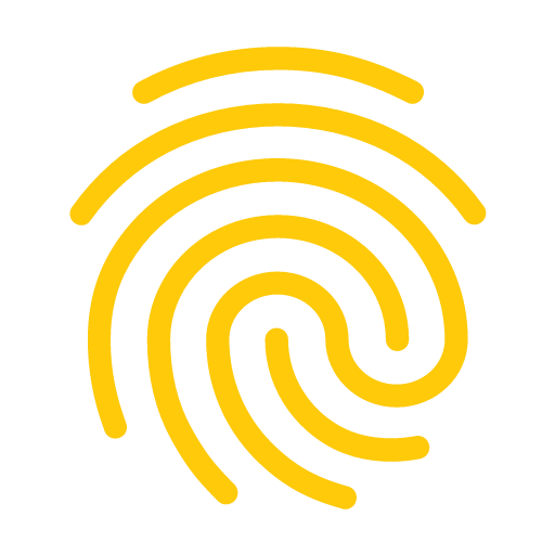Fingerprint Icon - Yellow