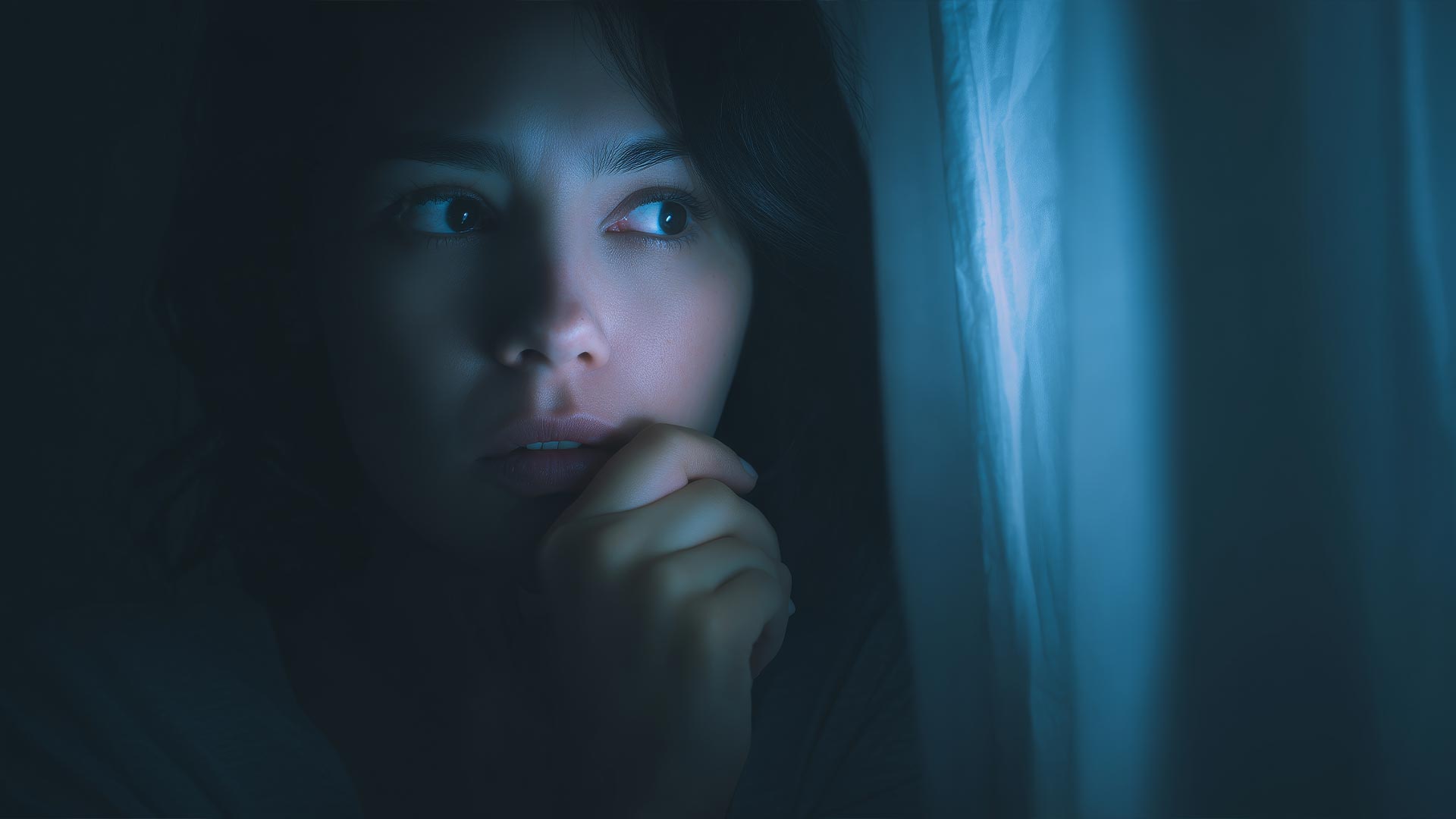Fearful woman